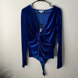 Fashion Nova Tie Front Bodysuit Size 1X